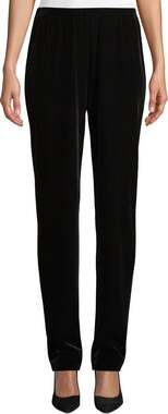 Caroline Rose Velvet Pull On Pants Minimalist Stretch Straight Leg Large NWT